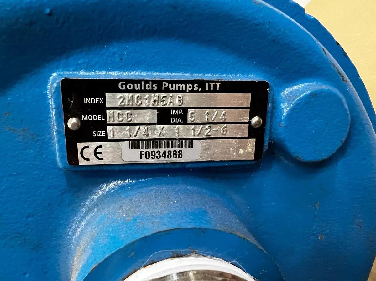 Used Goulds 2MC1H5A0 Centrifugal Pump MCC Inlet: 1 1/4 x 1 1/2