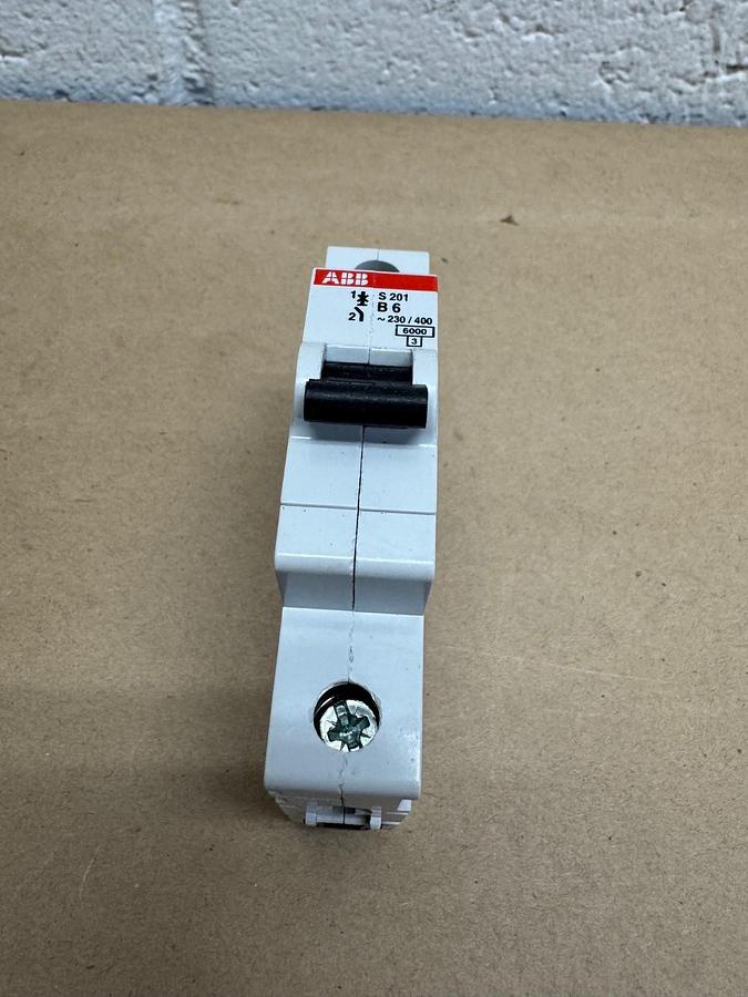 Used ABB S201-B6, 6A Single Pole Circuit Breakers, Lot of 15 *NEW*
