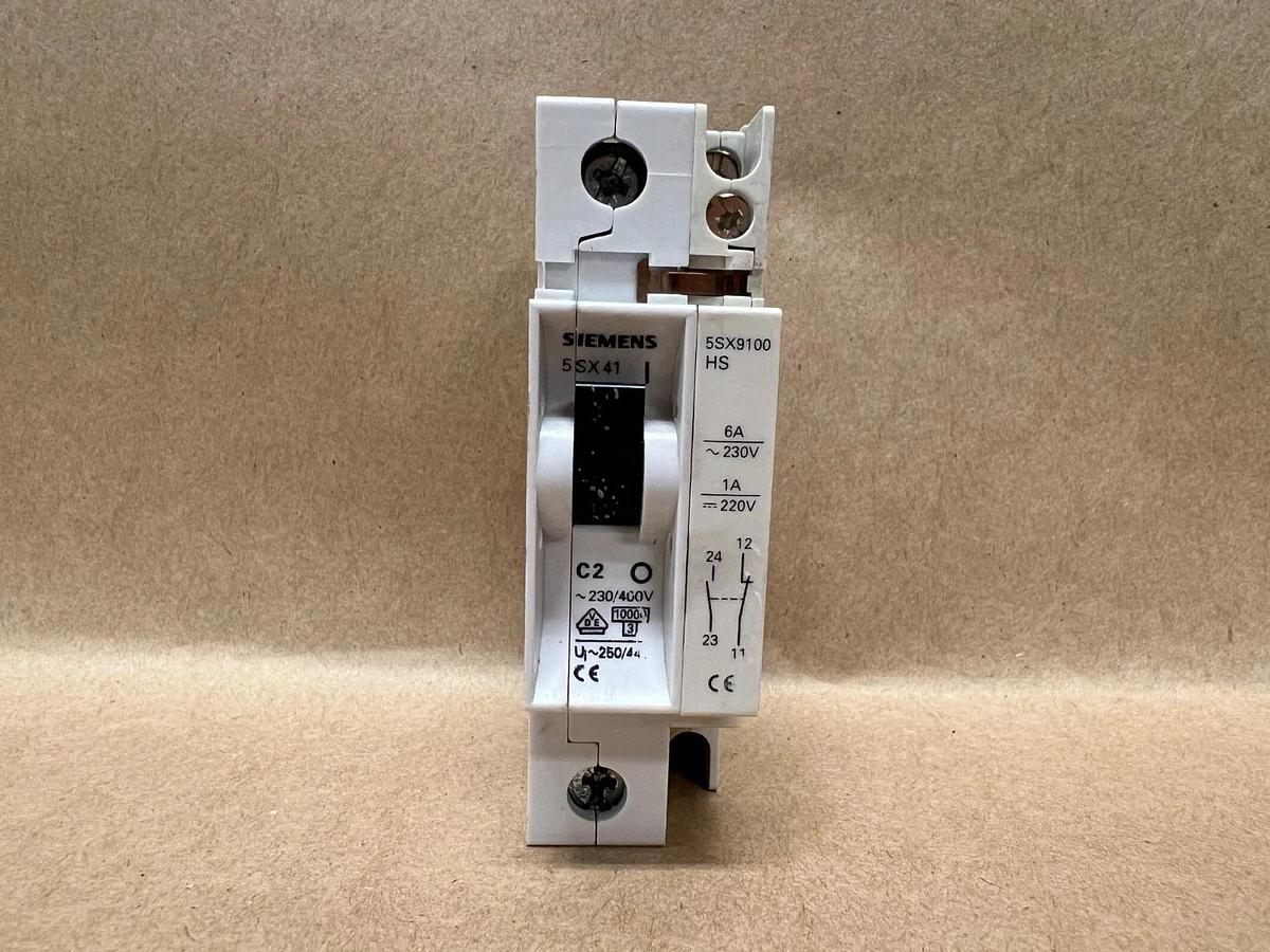 Used Siemens 5SX41 C2, 230/400V, Circuit Breaker - Lot of 2