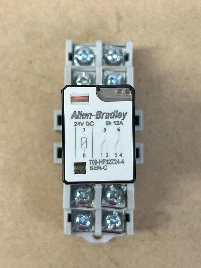 Used Allen Bradley 700-HF32Z24-4 Relay w/ Base - Lot of 2