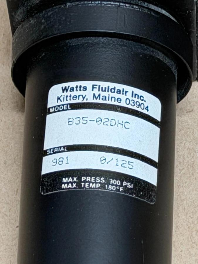 Used Watts B35-02DHC Pneumatic Filter/ Regulator