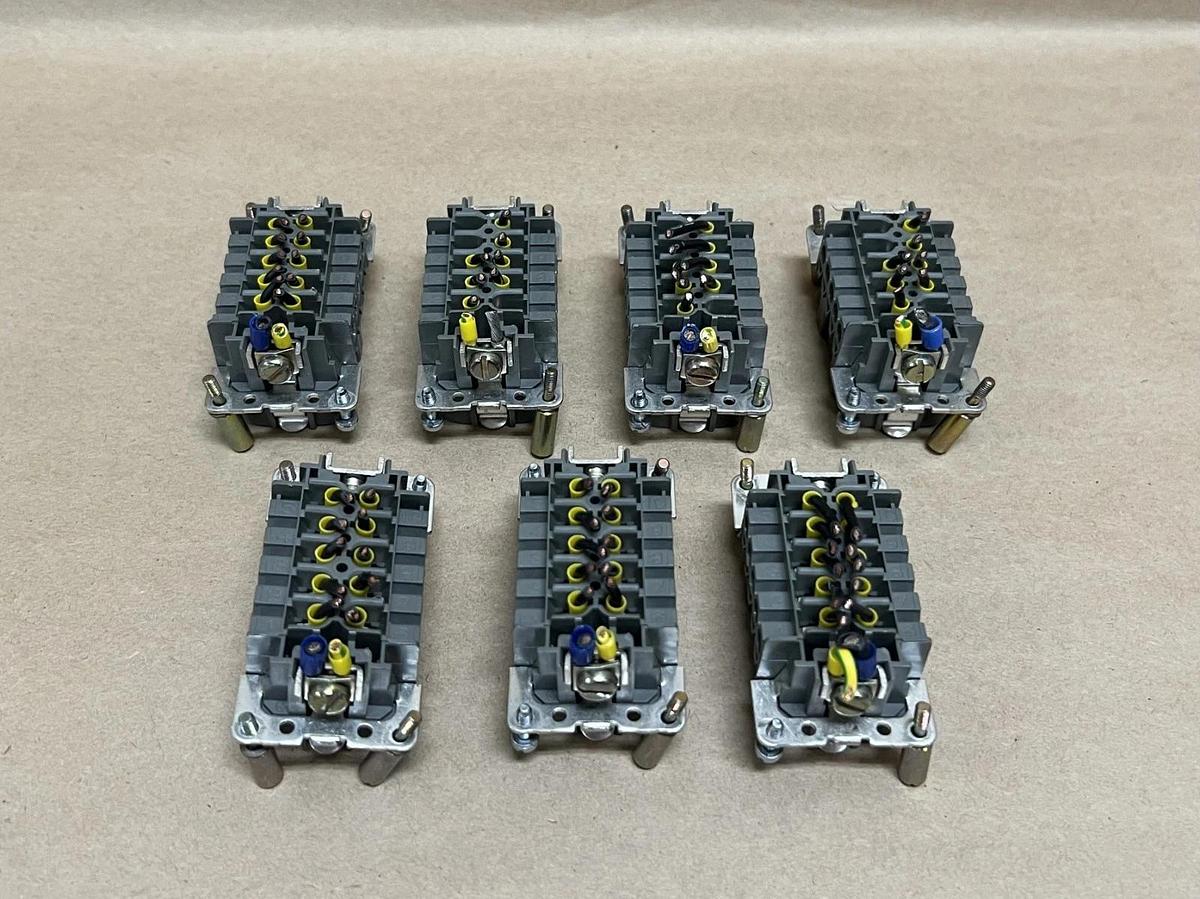 Used Wieland 70.310.1040 16A, 400V Plug Connector Insert - Lot of 7