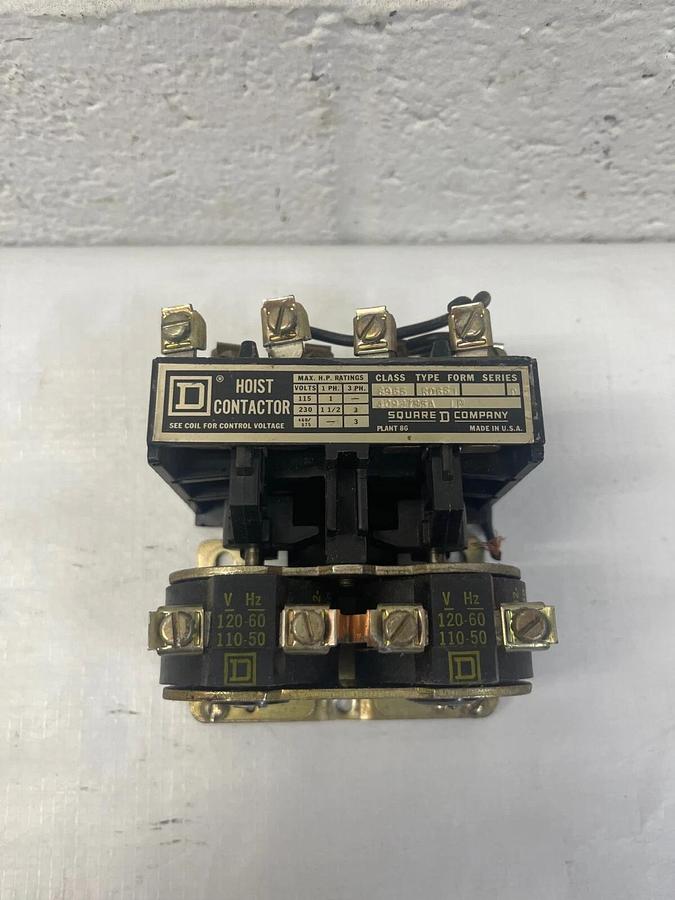 Used Square D Company R06S1 Hoist Contactor, 120V/60Hz