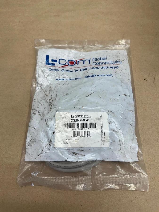 L-COM CS2N9MF-6 6ft Cable *FACTORY SEALED*