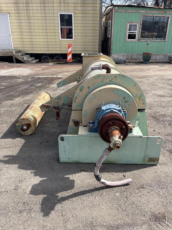 Used Littleford EK75AB Plow Continuous Mixer, Chamber 103”x32”, Inlet 20"x16"