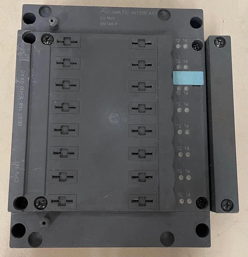Used Siemens 6ES7 148-1EH10-0XA0, Pneumatic Interface, EM 148-P, Simatic S7