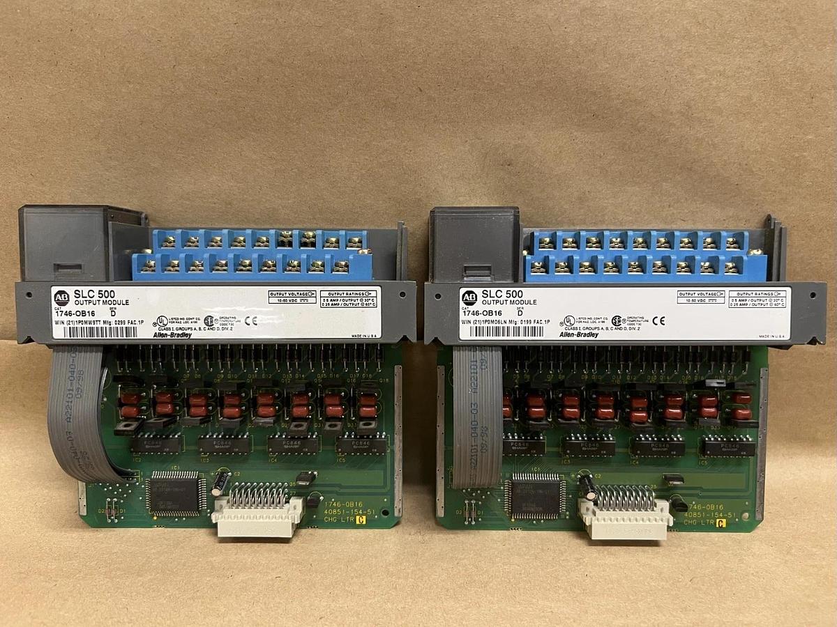 Used Allen Bradley SLC 500, Assortment Output & Input Modules Lot of 9