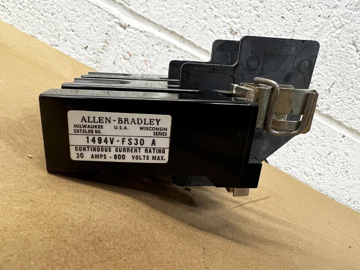 Used Allen Bradley 1494V-FS30 Fuse Block 30 Amp 600 Volts Series A