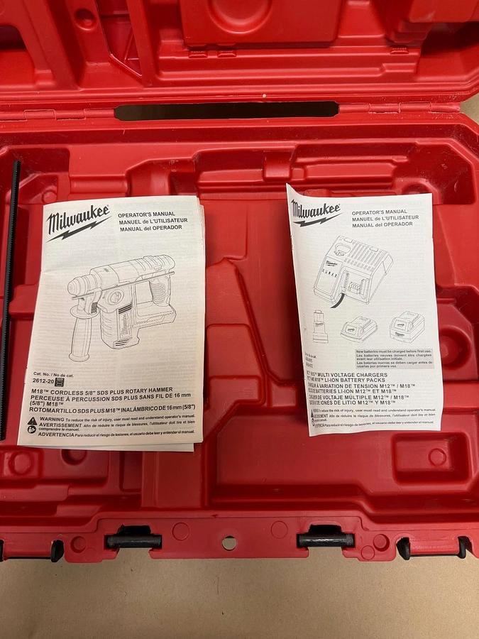 Used Milwaukee 2612-20 Case M18 Cordless 5/8” SDS Plus Rotary Hammer CASE ONLY