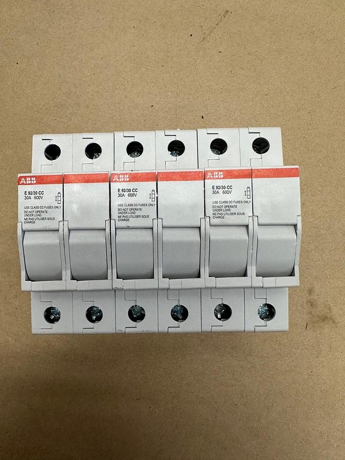 Used ABB E92/30CC Fuse Holder Lot of 3 *NEW*