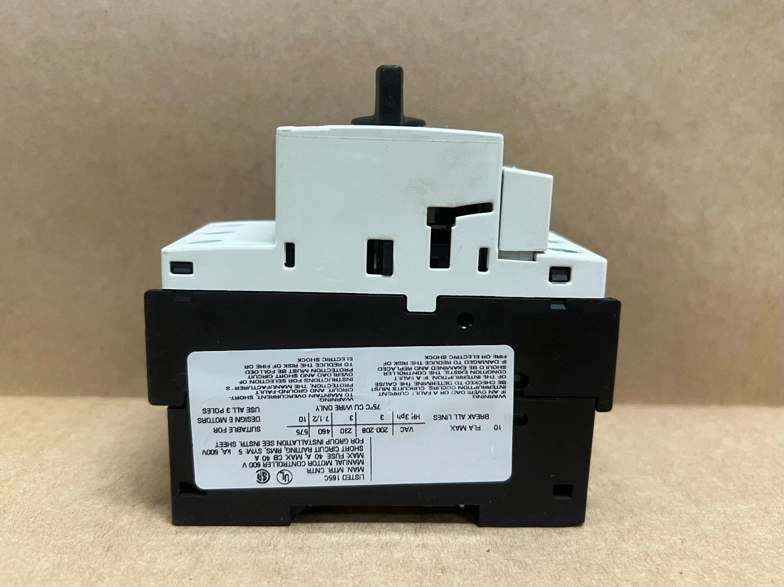 Used Siemens 3RV1321-1JC10 Sirius 3R 3P Motor Protection Circuit Breaker - Lot of 3