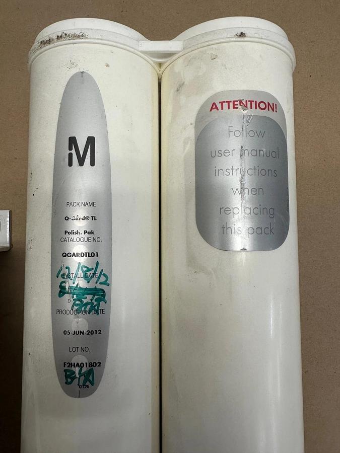 Used Millipore QGARDTL01 Polishing Cartridge with Dials