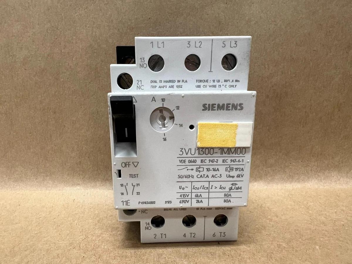 Used Siemens 3VU1300-1MM00 Circuit Breaker - Lot of 2