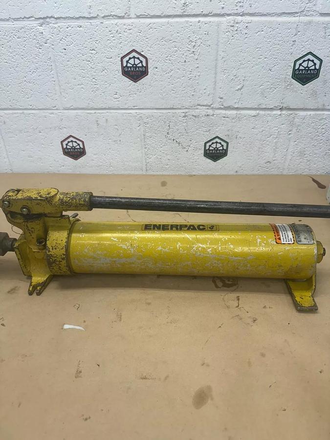 Used Enerpac P80 Hydraulic Hand Pump w/ Pressure Gauge & Jack Fitting