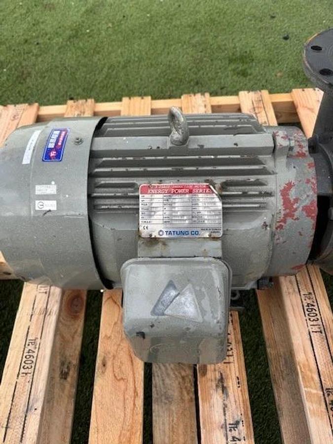 Used Tatung BBFC-HDA 15Hp Motor @ 3520RPM, 4 x 4 Chinese Pump