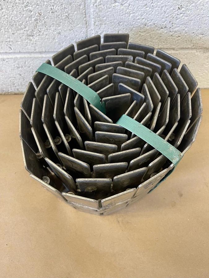 Used Rexnord SS815 BC 82 Tabletop Chain, Stainless Steel, 10’ Length, 6” Width