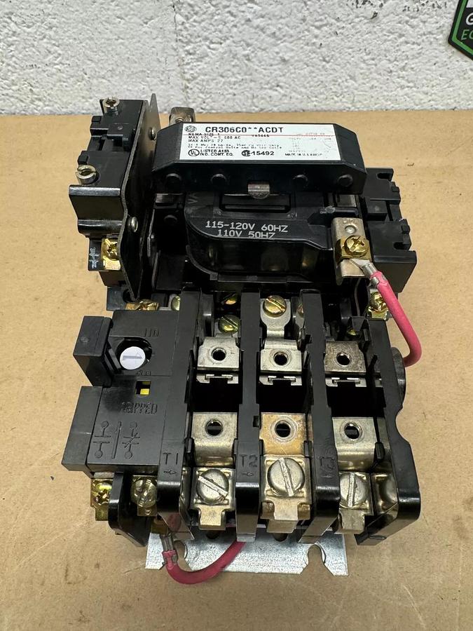 Used GE CR3060**ACDT, Magnetic Motor Starter, 27 Max Amps