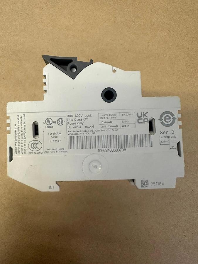 Allen Bradley 1492-FB3C30-L 30A, 600V Fuse Holder *NEW*