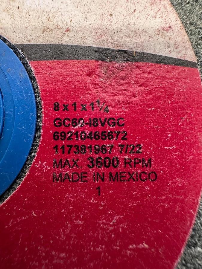 CARBO GC60-I8VGC 8”x1”x1 1/4” Grinding Wheel *NEW*