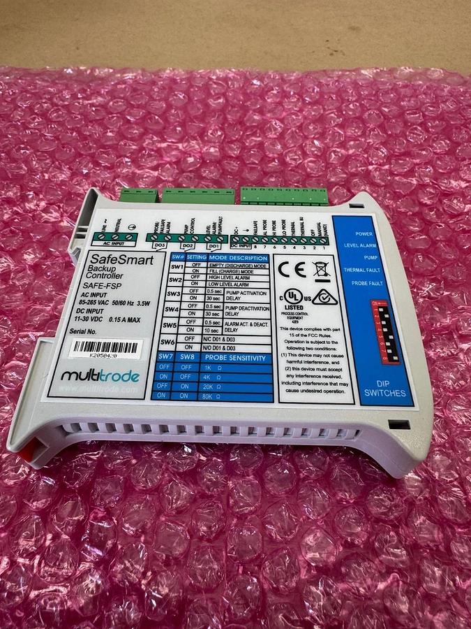 Used Multirode Safe-FSP Safesmart Backup Controller/ Pump Monitor 84-800111
