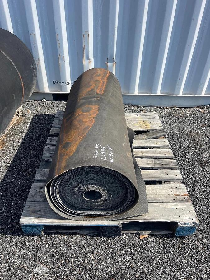 Used Conveyor Belt W:50.5” L: 135’ Rough Top 2 Ply