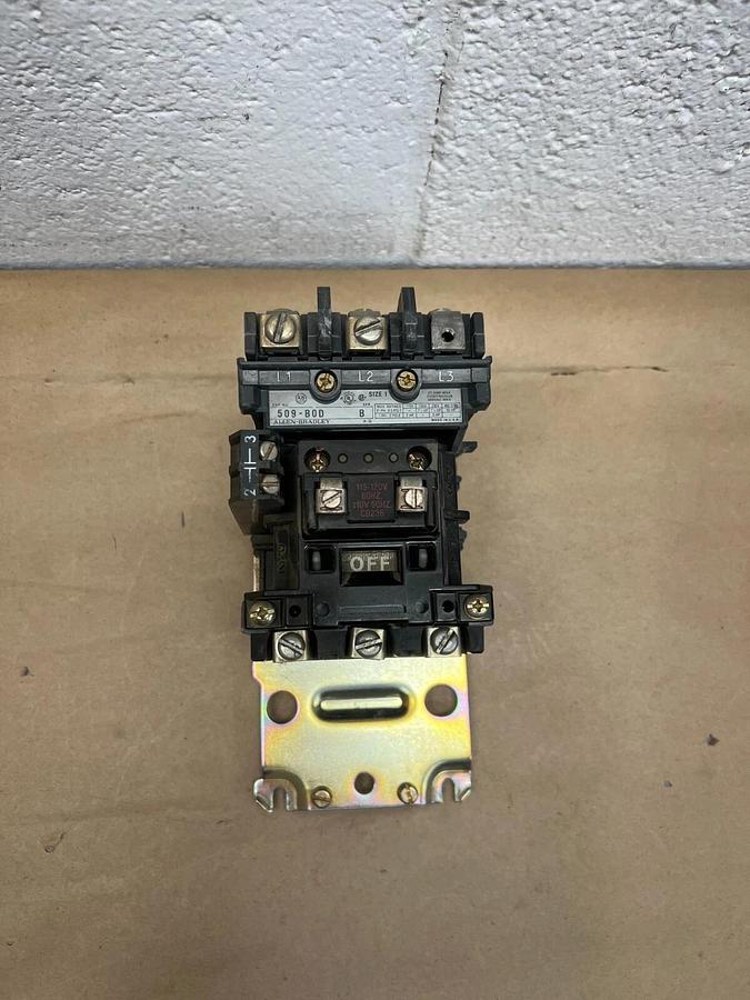 Used Allen Bradley 509-B0D Ser. B Motor Starter, Size 1
