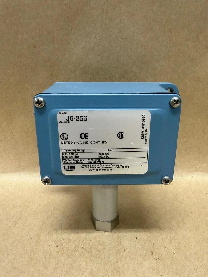 Used United Electric J6-356 Pressure Switch