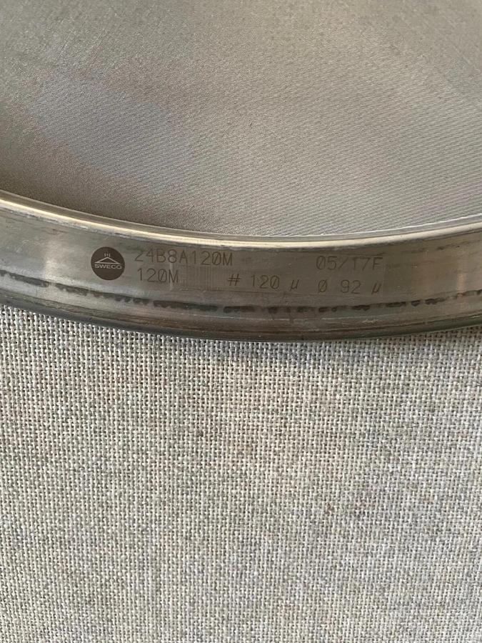 Used Sweco 24B8A120M 24” Stainless Steel Screener, 120 microns