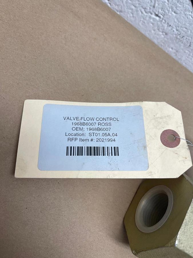 Used Ross 1968B6007 Flow Control Valve 0.3-10 Bar