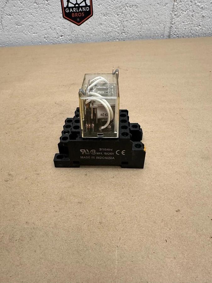 Used OMRON LY4 Relay with Base, 120VAC