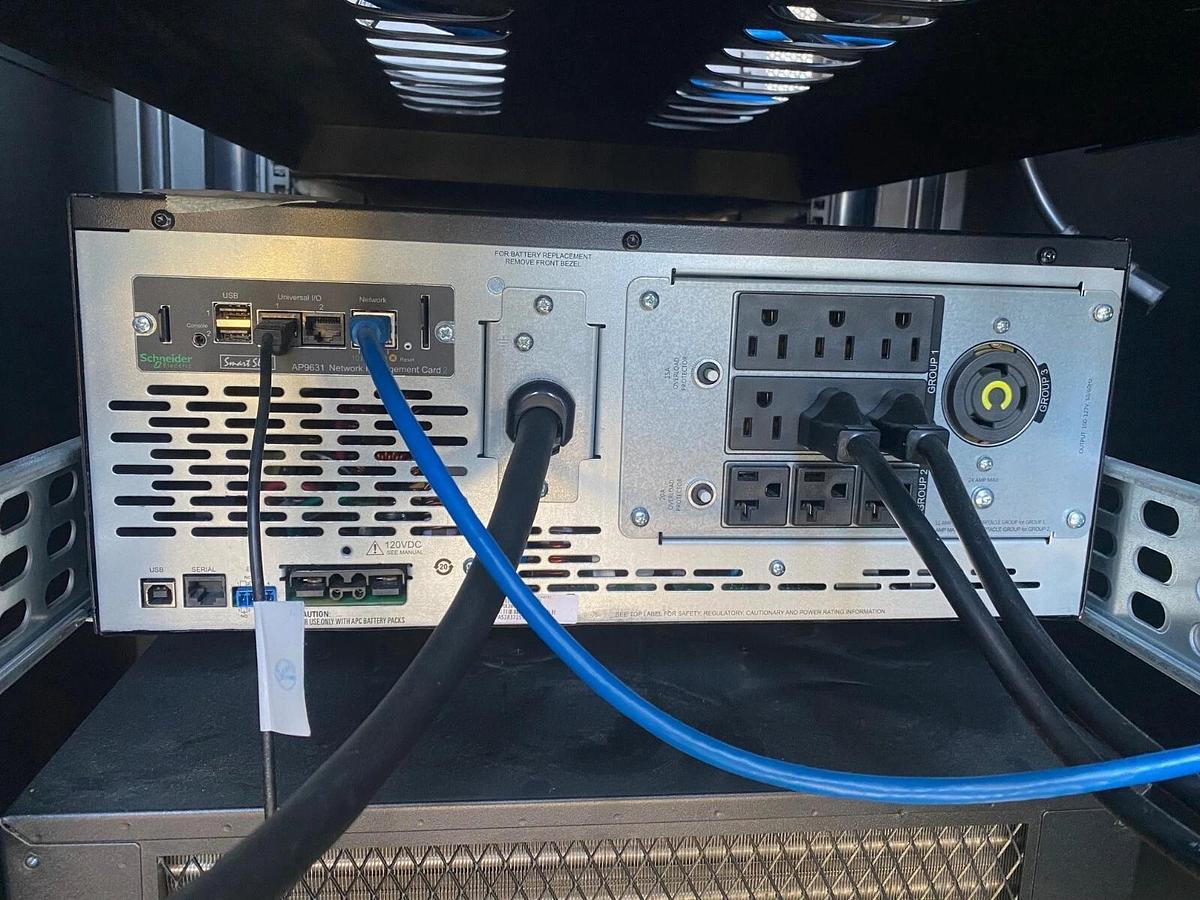 Used Tripp-Lite SmartRack Enclosure, APC SMX3000LVNC Smart-UPS X Battery