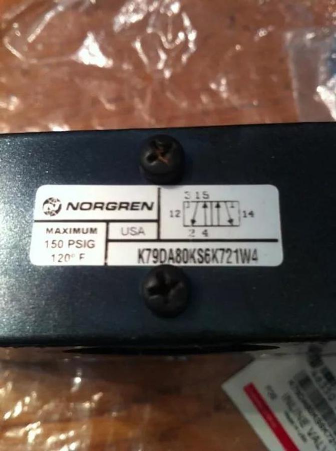 Used Norgren K79DA80-K6-K72 Inline Valve K79DA80K6K72