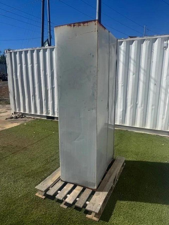 Used Industrial Storage Cabinet 2-Door, 4-Shelf Cabinet W:36” D:20” H:72” w/Mirror