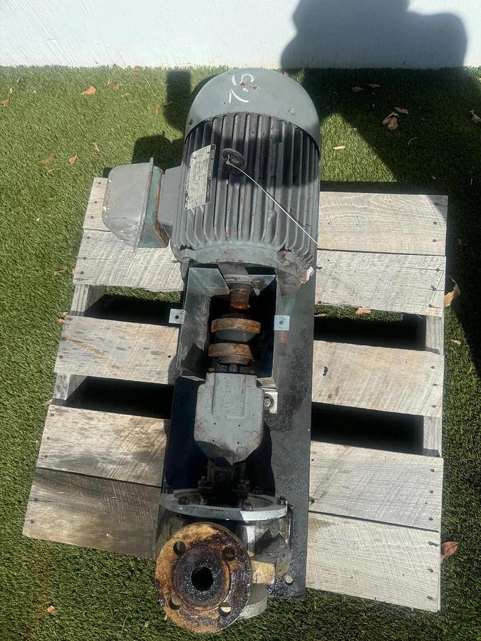 Used Centrifugal Pump 9111A 1-5/8” x 1-1/4” Process Pump, Toshiba B7752FLF2UM04 7.5Hp