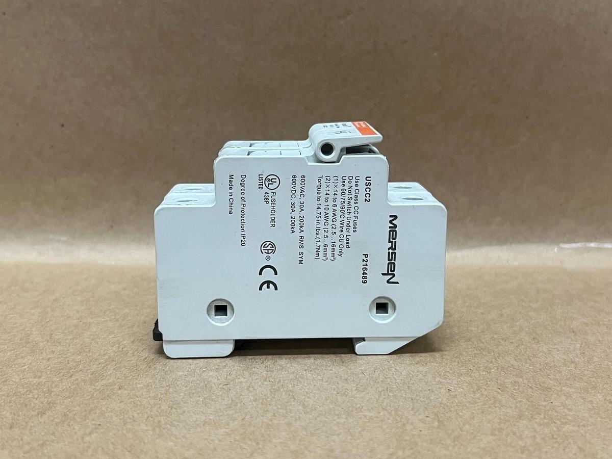 Used Ferraz Shawmut USCC2 600V, 30A, 2-Pole Fuse Holder - Lot of 4