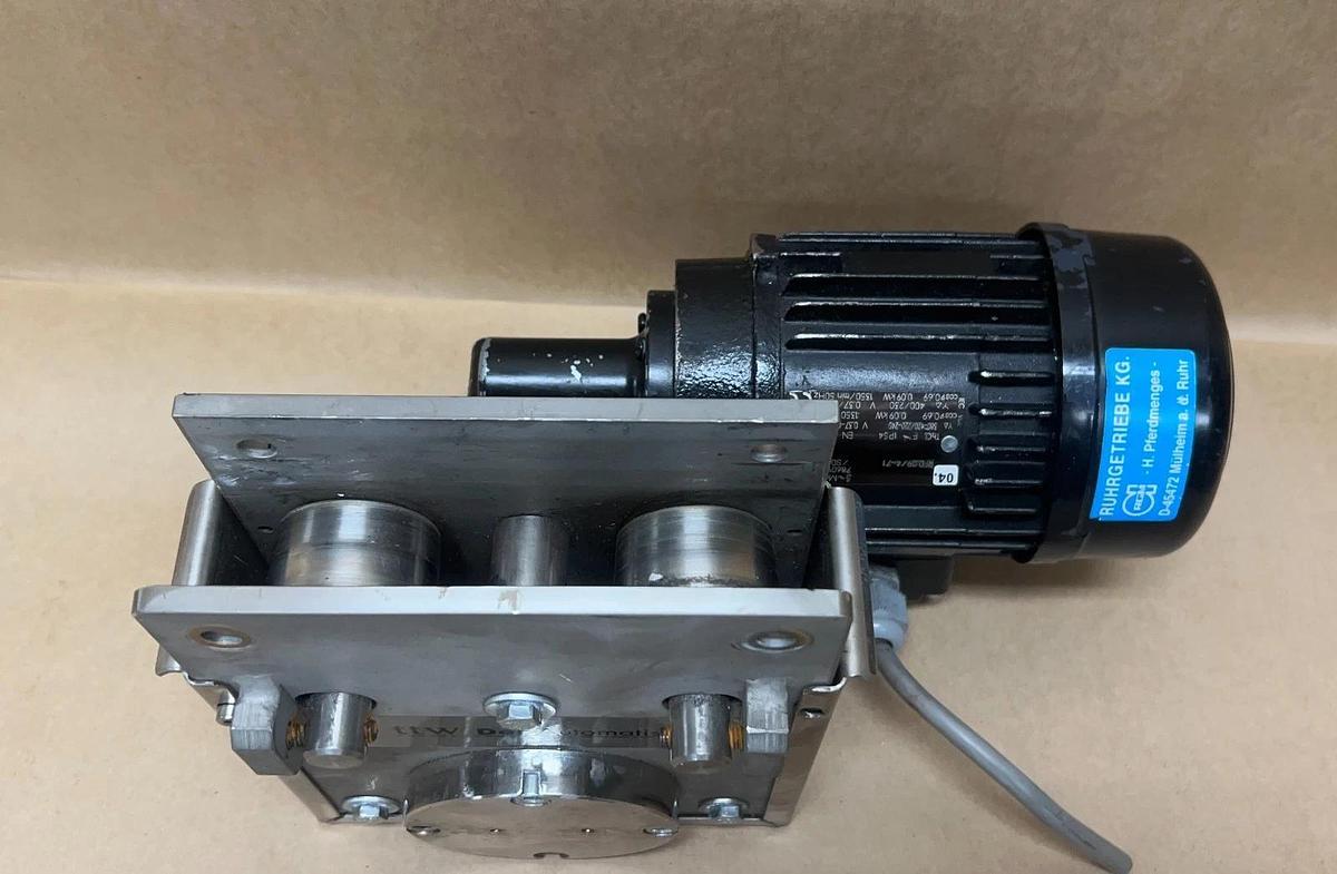 Used RGM RF0.09/4-71 3Ph 1350RPM Gear Motor TTW-Thermo-Technik, VA-40 Automation Unit