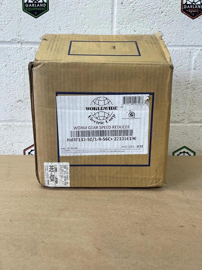 Worldwide Electric Corp HdRF133-50/1-R-56C Worm Gear Speed Reducer, 50:1 Ratio