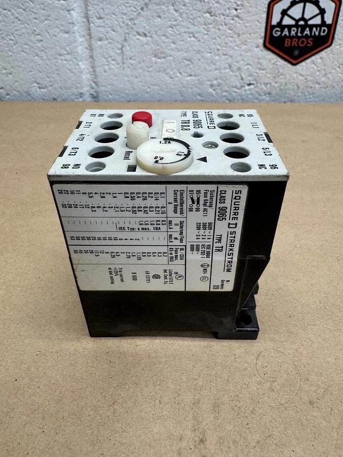 Used Square D 9065 TR 0,8 Overload Relay, 220-660V, 1-3 A