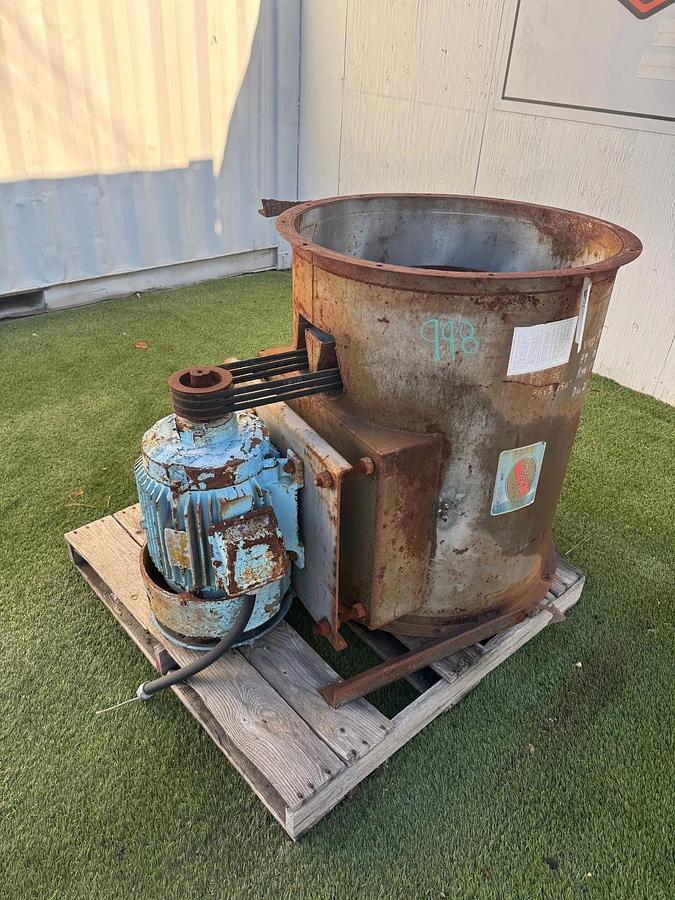 Used Hartzell Fan VA29-BD 29” Axial Inline Fan w/ 20Hp Motor @ 1755RPM, 575V