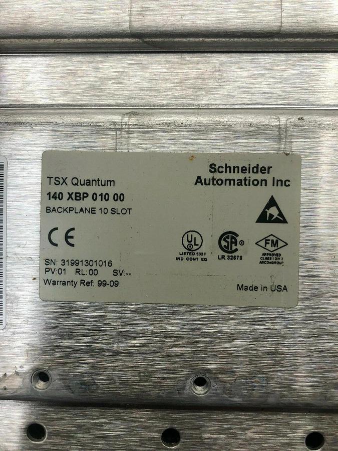 Used Schneider Automation 140 XBP 010 00 TSX Quantum Backplane 10 Slot