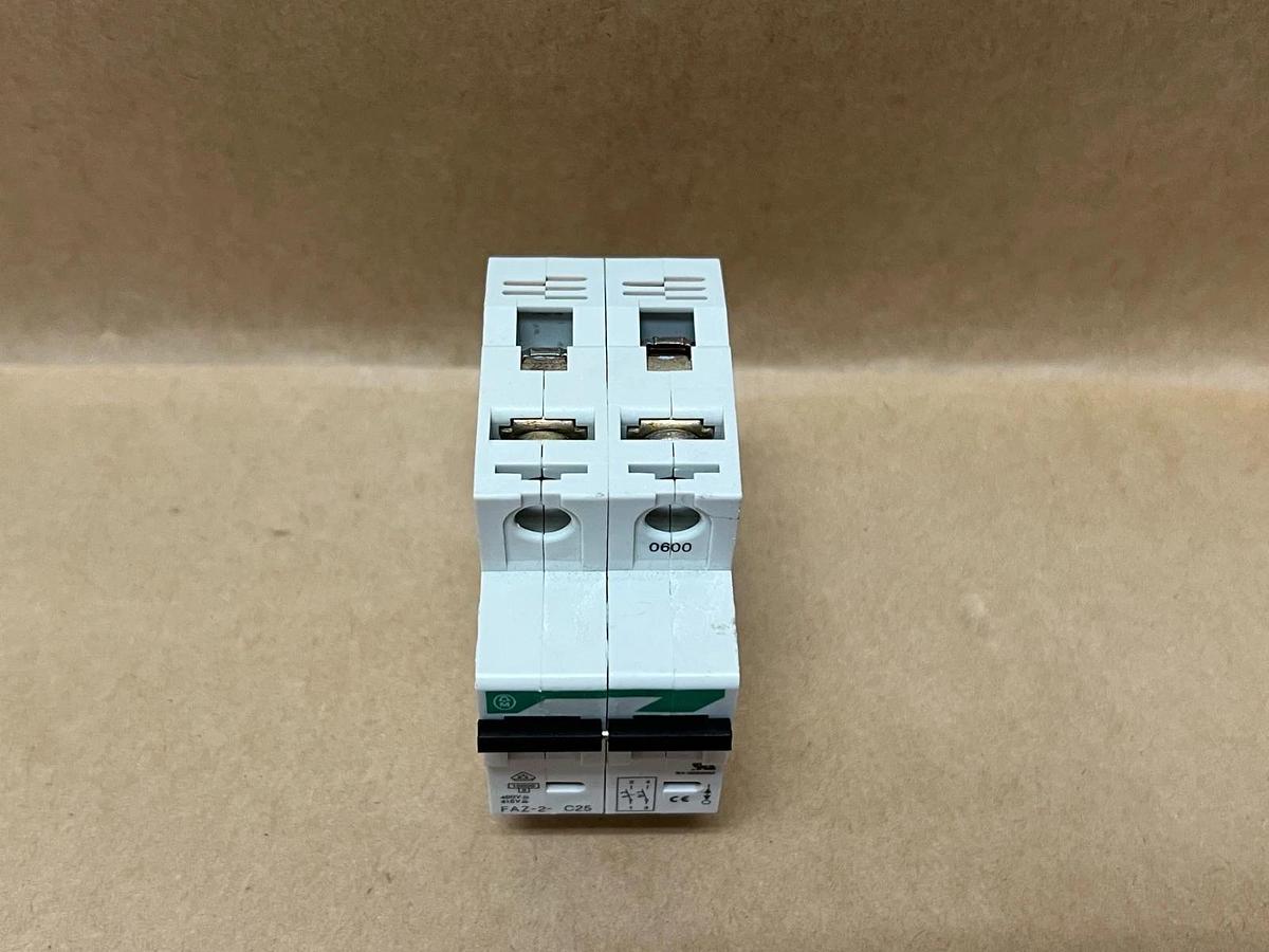 Used Moeller FAZ-2-C25 2 Pole Circuit Breaker