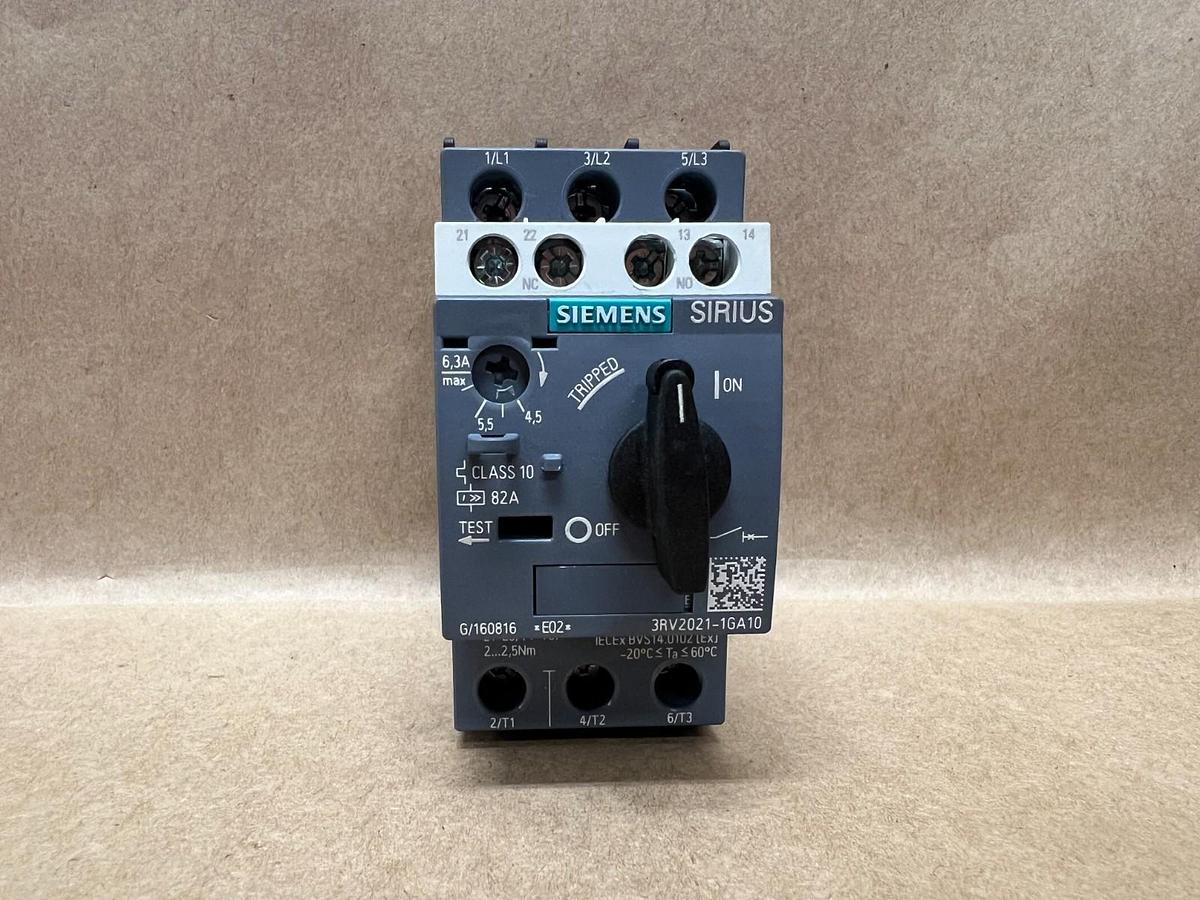 Used Siemens 3RV2021-1GA10 SIRIUS Class 10, Circuit Breaker
