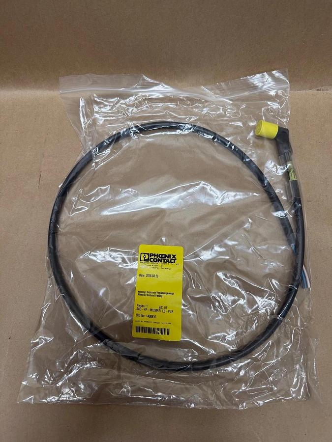 Used Phoenix Contact SAC-4P-M12MRT/1,0-PUR Power Cable *NEW*