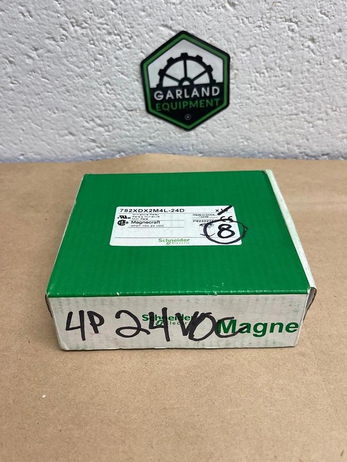 Used Schneider Electric Magnecraft 782XDX2M4L-24D Relay 4PDT, 10A, 24VDC Qty 8