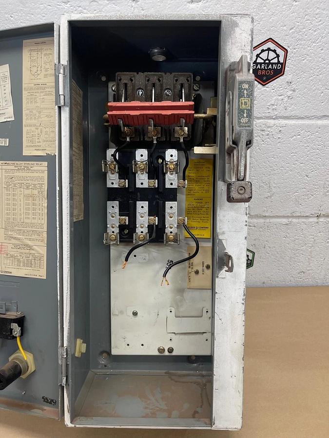 Used Square D 8538 SBG13 Ser A, Form FT, 30A Disconnect Rating, without Starter