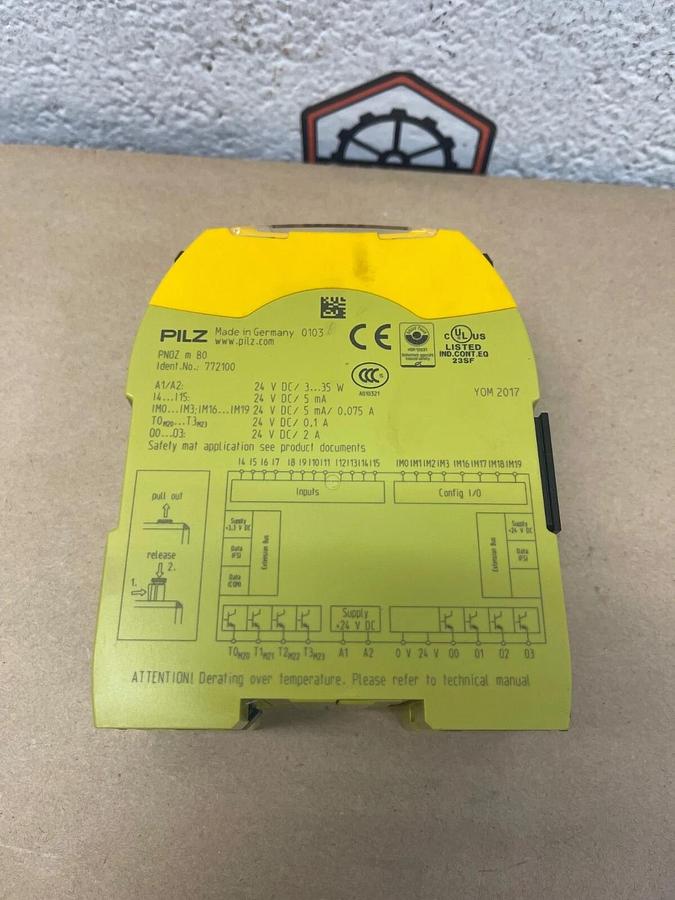Used PILZ PNOZ m B0 772100 Safety Relay 24 VDC