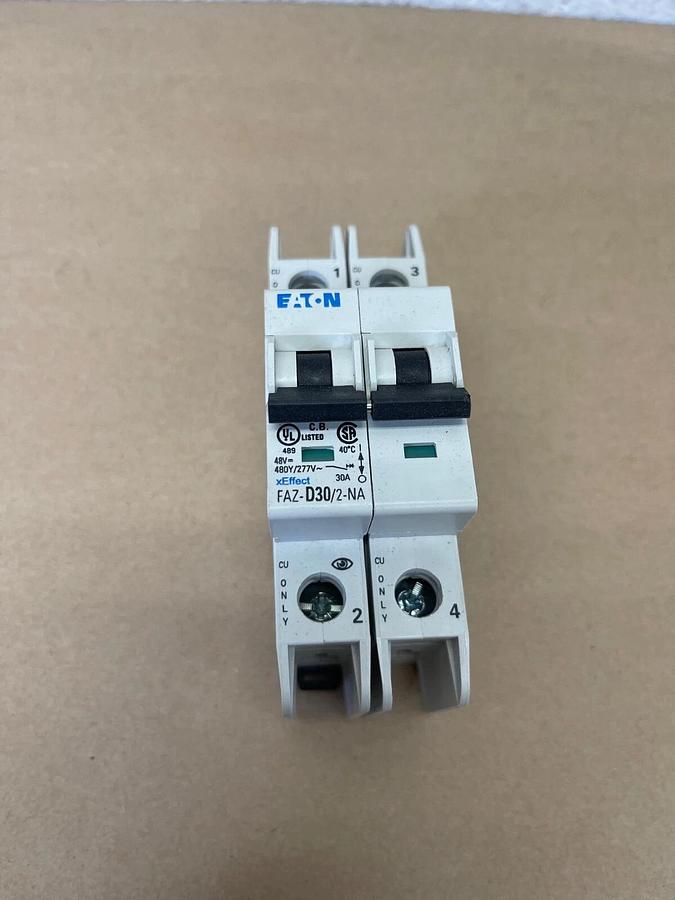 Eaton FAZ-D30/2-NA Miniature Circuit Breaker, 30A, 480Y/277VAC