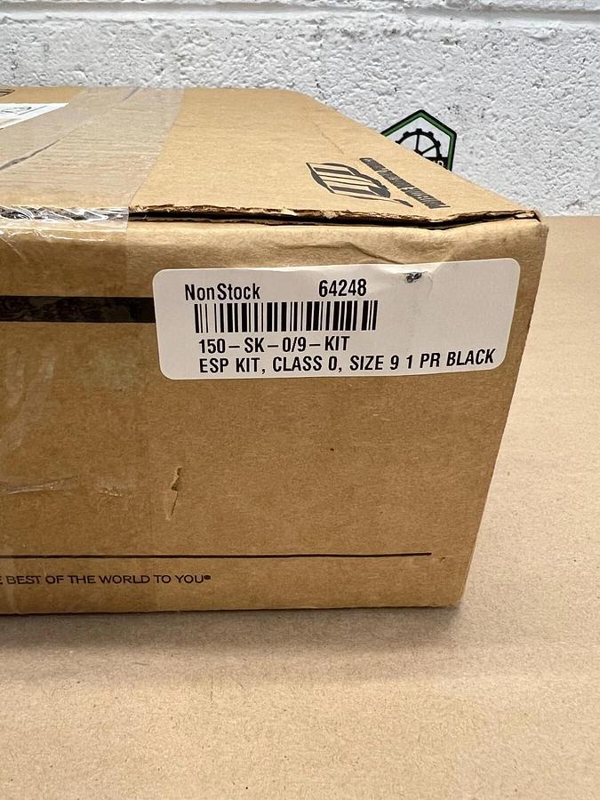 Used PIP Industries 150-SK-0/9-KIT ESP Kit, Class 0, Size 9 Black Gloves