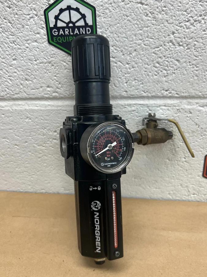 Used Norgren Excelon B74G-4AK-AD1-RMG Pneumatic Filter/Regulator w/ Juniper Pneumatic