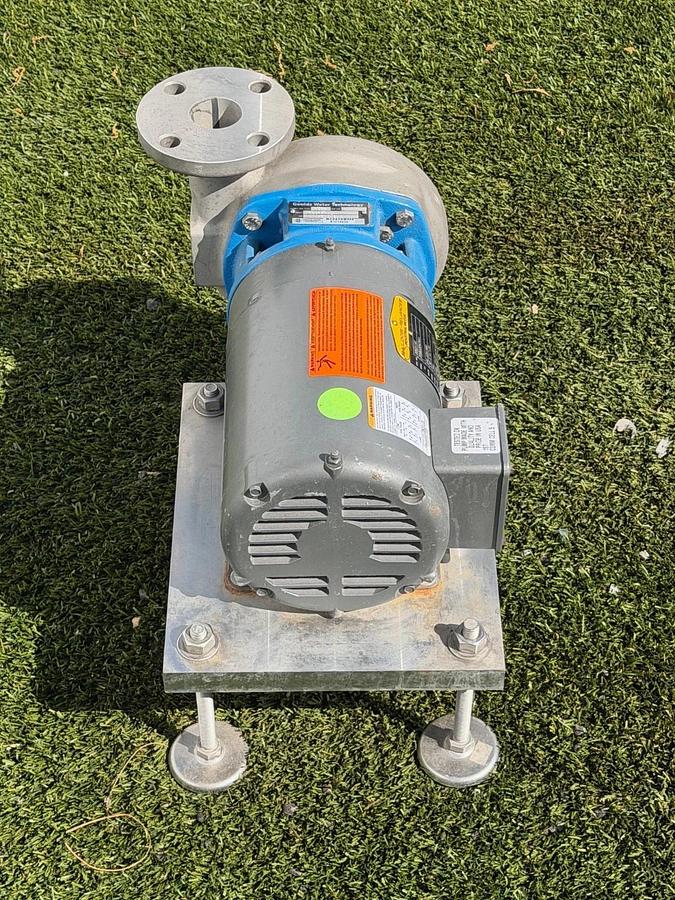 Used Goulds 3657 316 SS End-Suction Centrifugal Pump, 1Hp Baldor Motor @1750RPM
